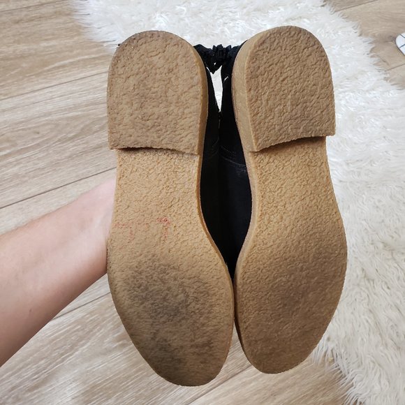 Kate Spade Bellville Black Ankle Booties with Pink Floral Design 10 - Picture 8 of 9